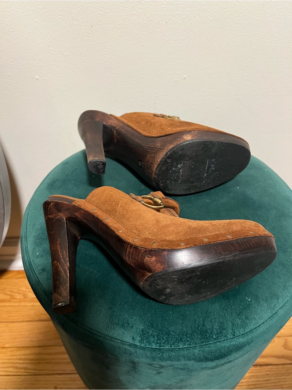Gucci Brown Suede Horsebit Mule Clogs - Picture 6 of 6